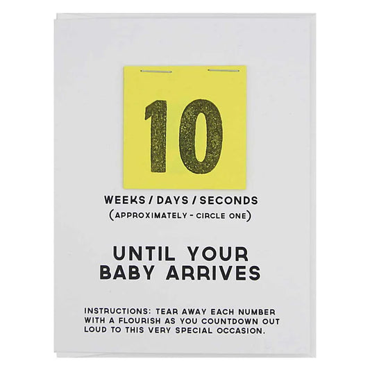 Countdown Until Your Baby Arrives Greeting Card