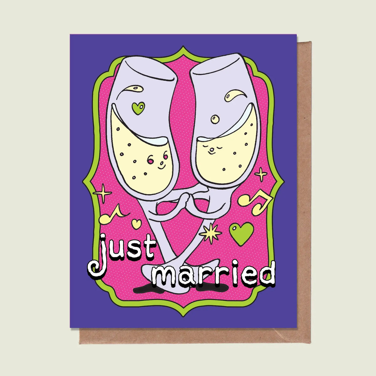 Just Married Greeting Card