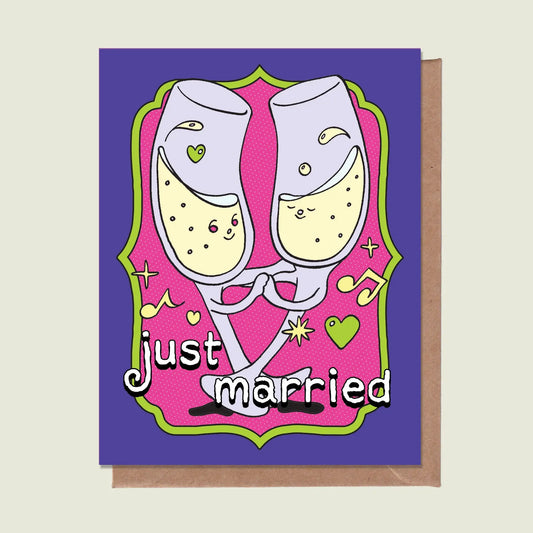 Just Married Greeting Card