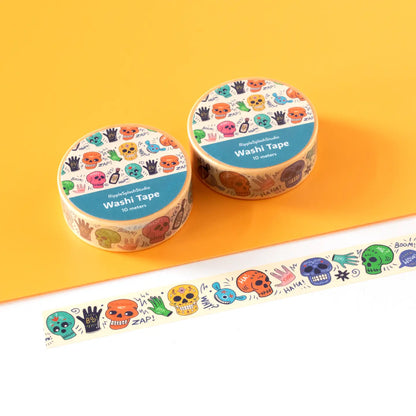 Colorful Skulls Washi Tape