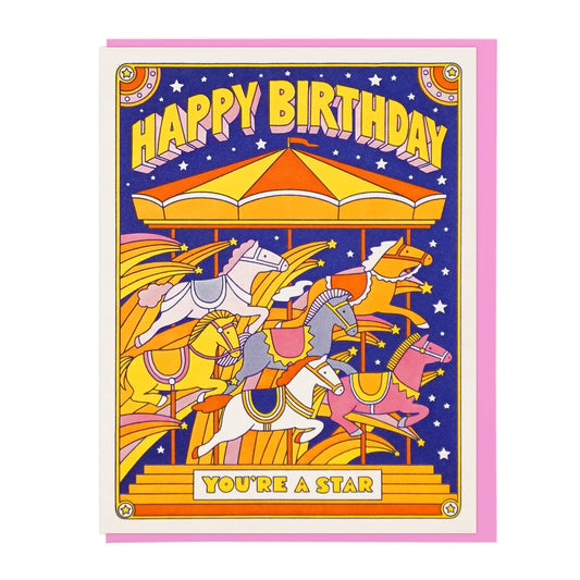 Birthday Carousel Greeting Card