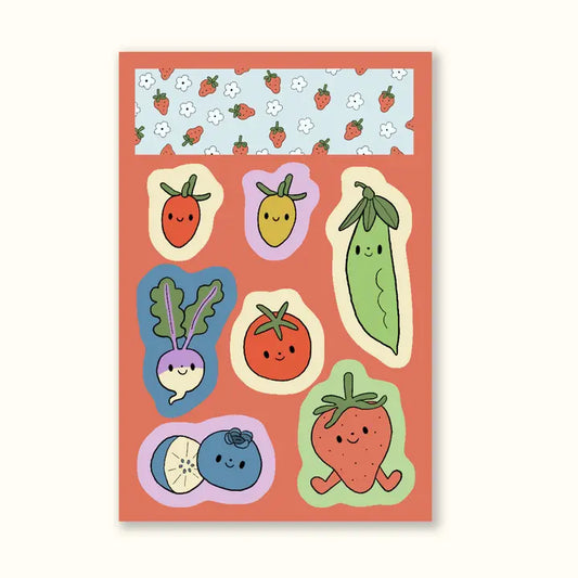 Garden Fruits and Veggies Mini Sticker Sheet
