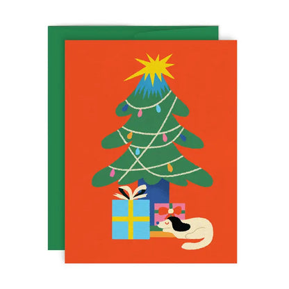 Pause Under the Tree Holiday Greeting Card