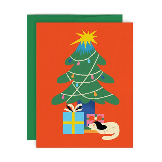 Pause Under the Tree Holiday Greeting Card