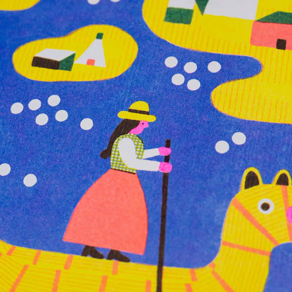 Nowhere in Peru by Carole Barraud Risograph A3 Print