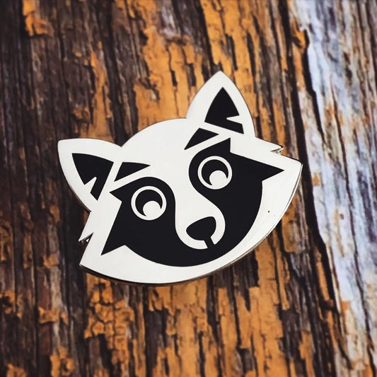 Trickster Raccoon Enamel Pin