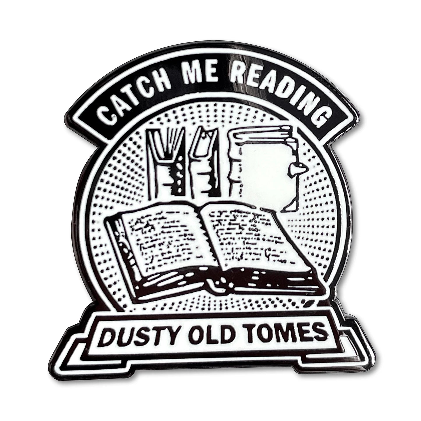 Dusty Old Tomes Enamel Pin