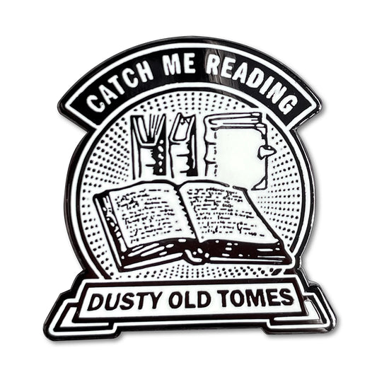 Dusty Old Tomes Enamel Pin