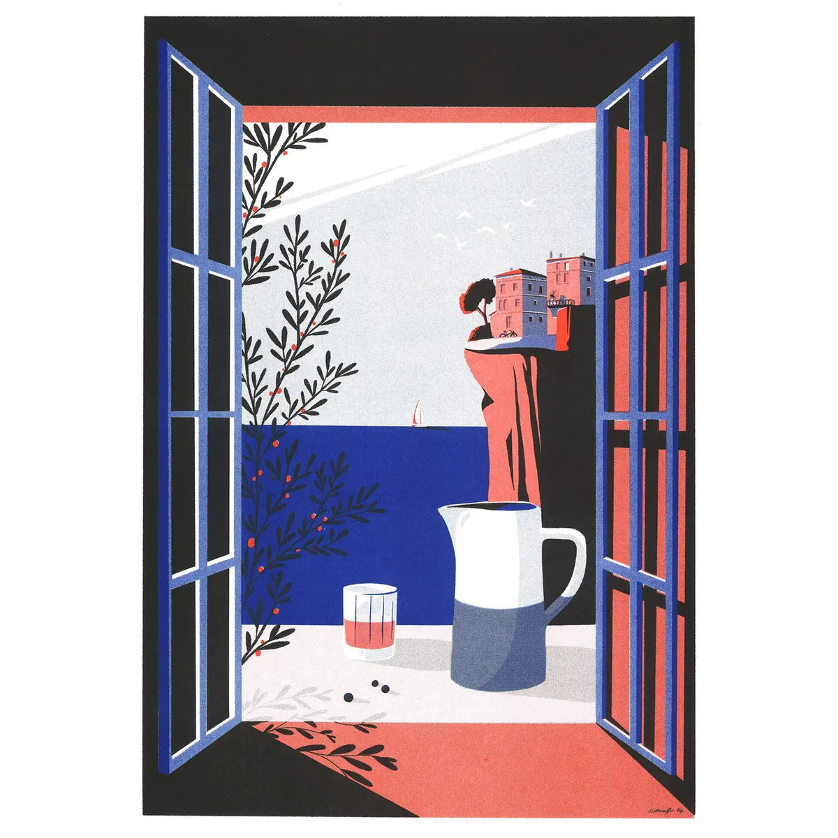Bonifacio by Paul Sirand Risograph A3 Print