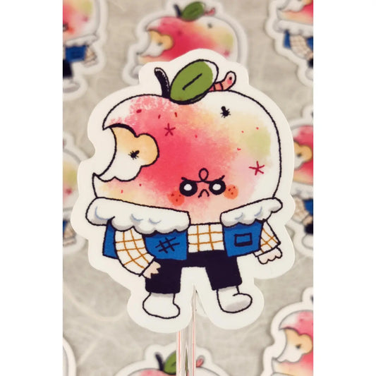 Glossy Rotten Apple Vinyl Sticker