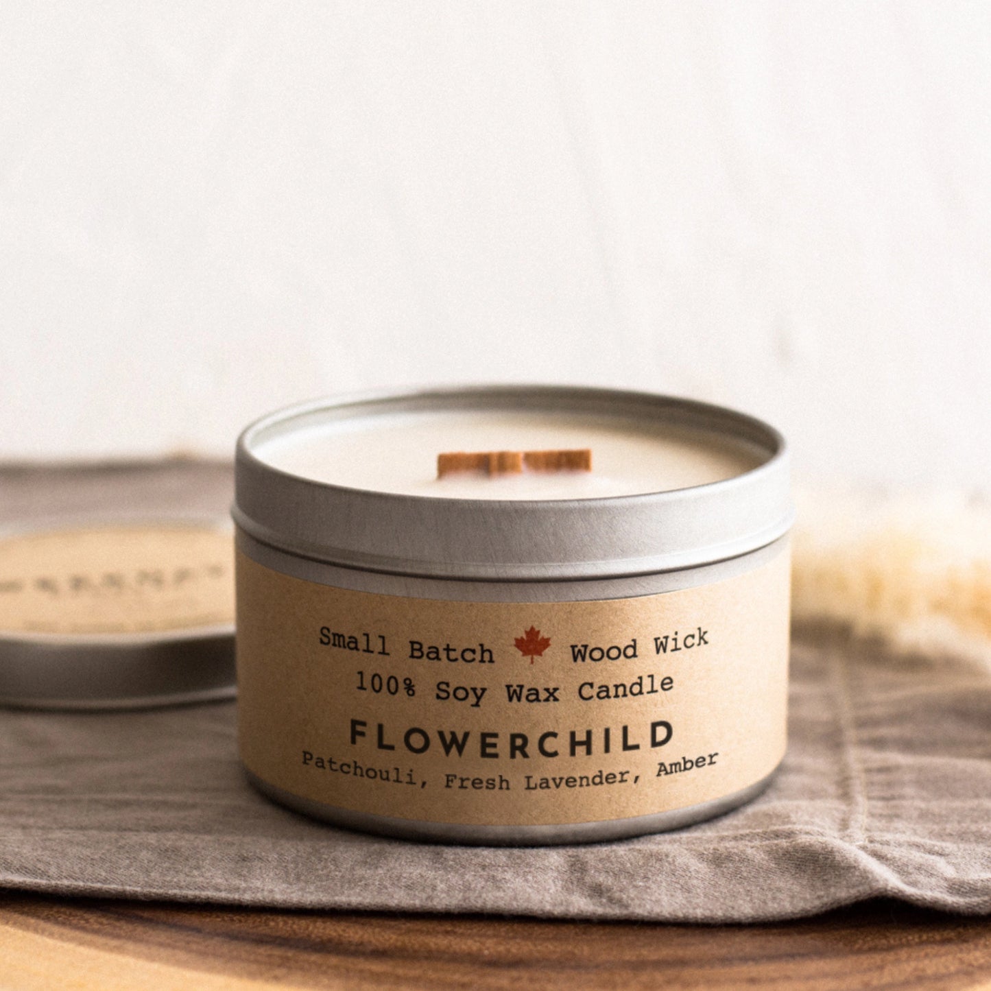 Flowerchild - Wood Wick Candle