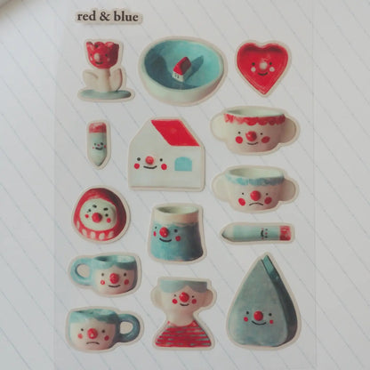 Red & Blue • Sticker Sheet
