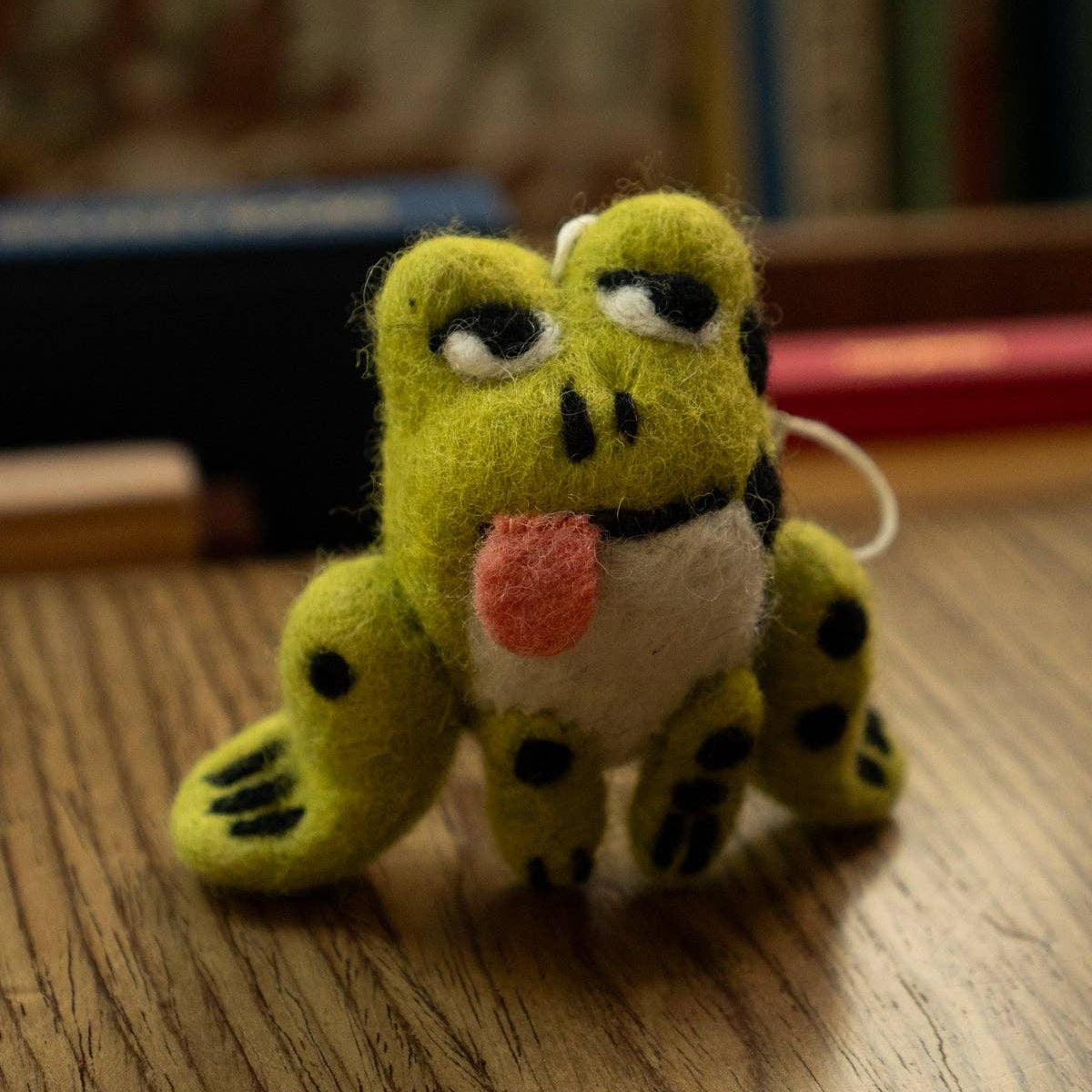 Dopey Frog Felted Wool Ornament