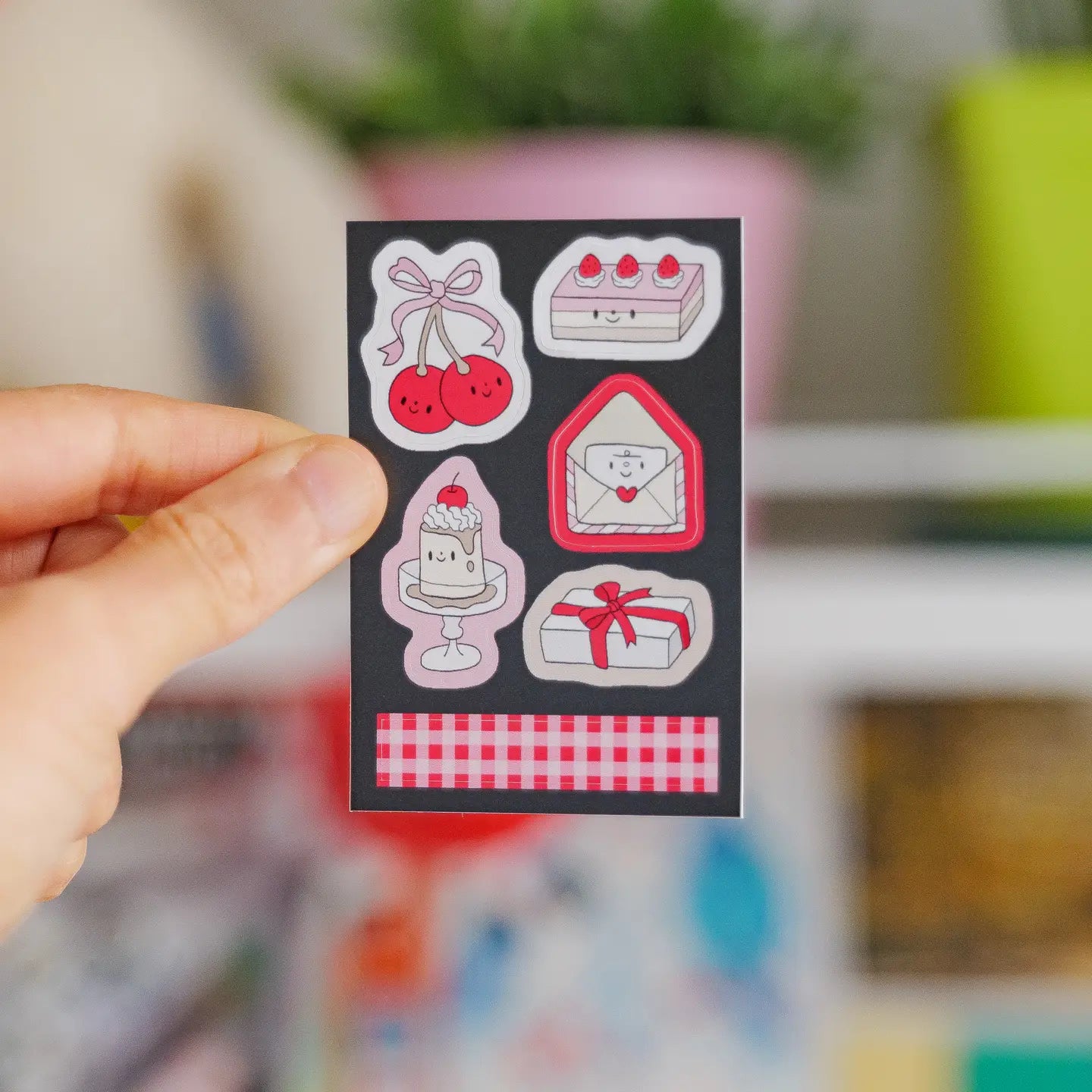 Make a Wish Cherries and Cake Mini Sticker Sheet