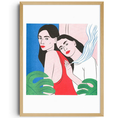 Twin by Kine Anderson Risograph A3 Print