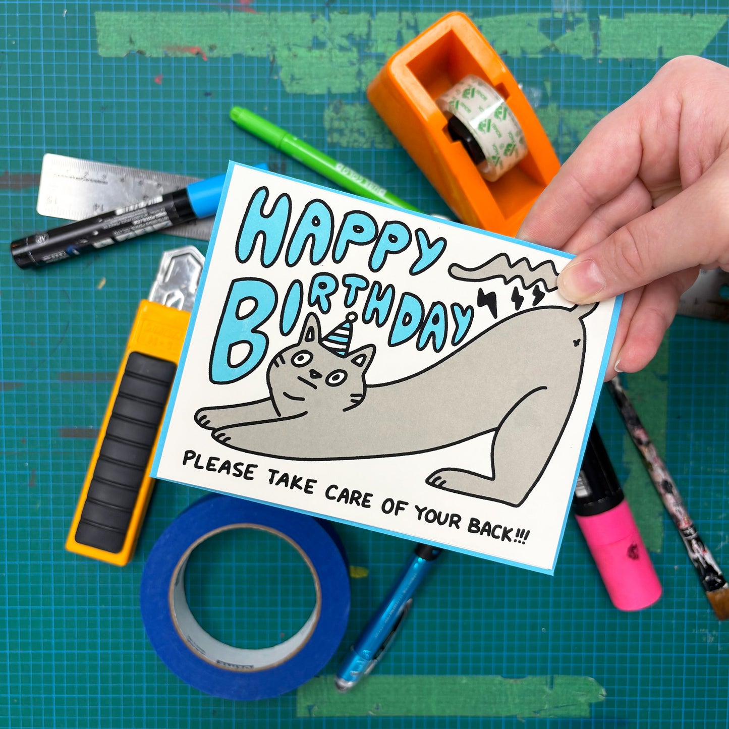 Take Care of Your Back Birthday Greeting Card