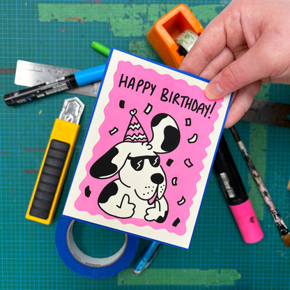 Happy Birthday Dog Greeting Card