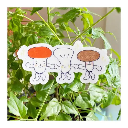 Mushroom Friends Transparent Sticker