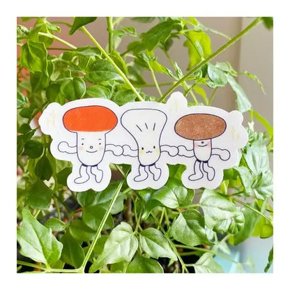 Mushroom Friends Transparent Sticker