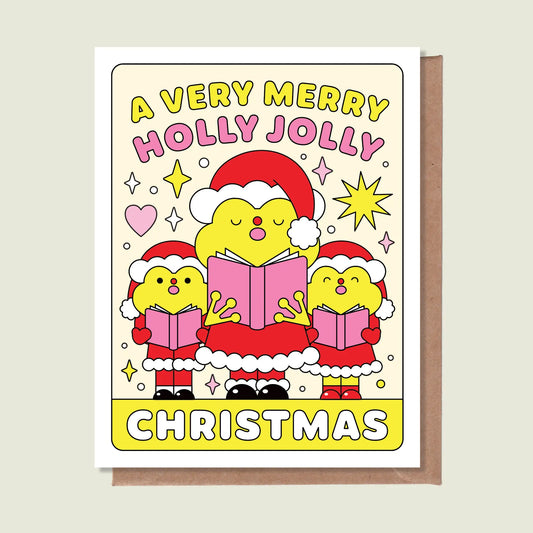 A Very Merry Holly Jolly Christmas Greeting Card