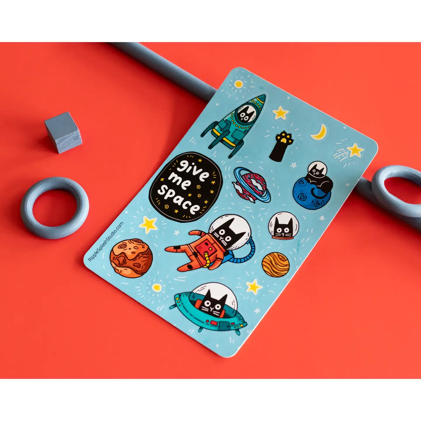 Space Cat Sticker Sheet