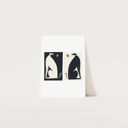 Black and White Dog Print