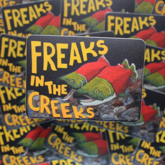 Freaks in the Creeks Sockeye Salmon - Vinyl Sticker
