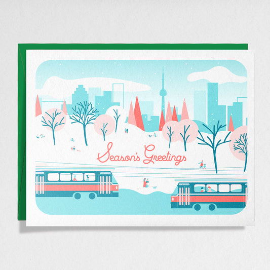 Toronto Scene Holiday Risograph Printed Card