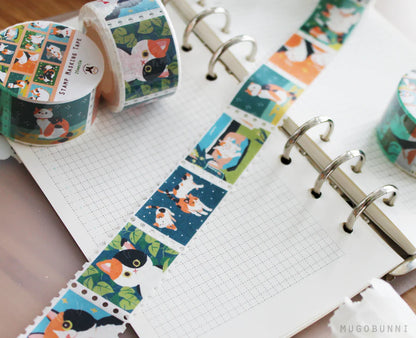 Calico Cat Stamp Large Washi Tape