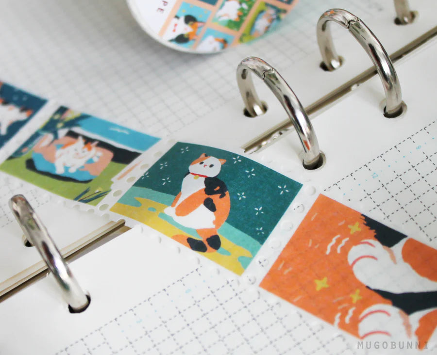 Calico Cat Stamp Large Washi Tape