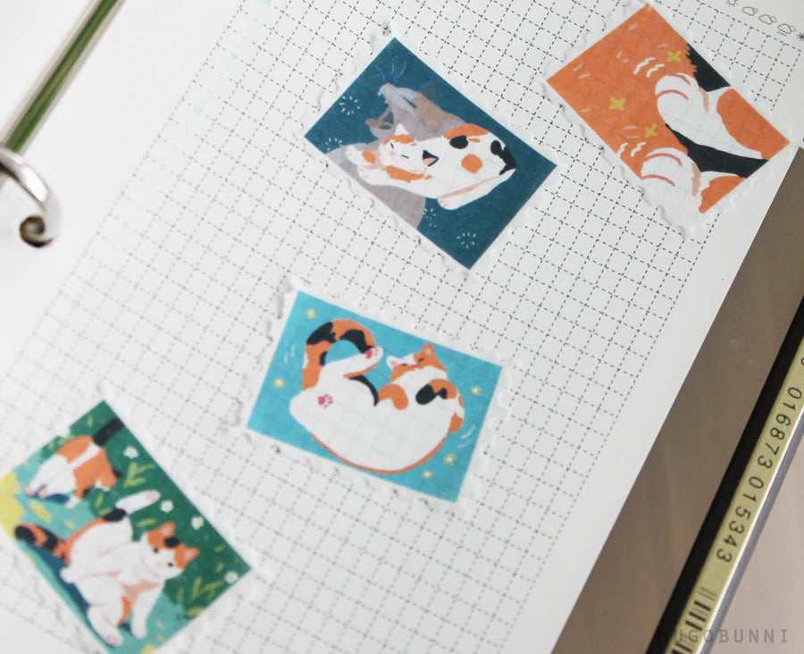 Calico Cat Stamp Large Washi Tape