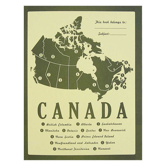 Map of Canada Notebook