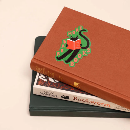 Read More Books Cat Vinyl Sticker
