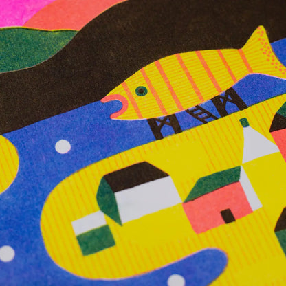 Nowhere in Peru by Carole Barraud Risograph A3 Print