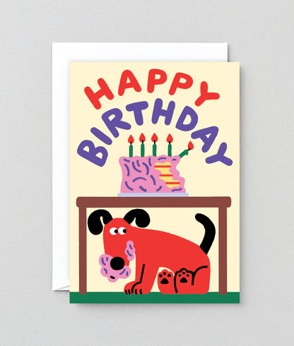 Happy Birthday Dog Ate The Cake - Greeting Card