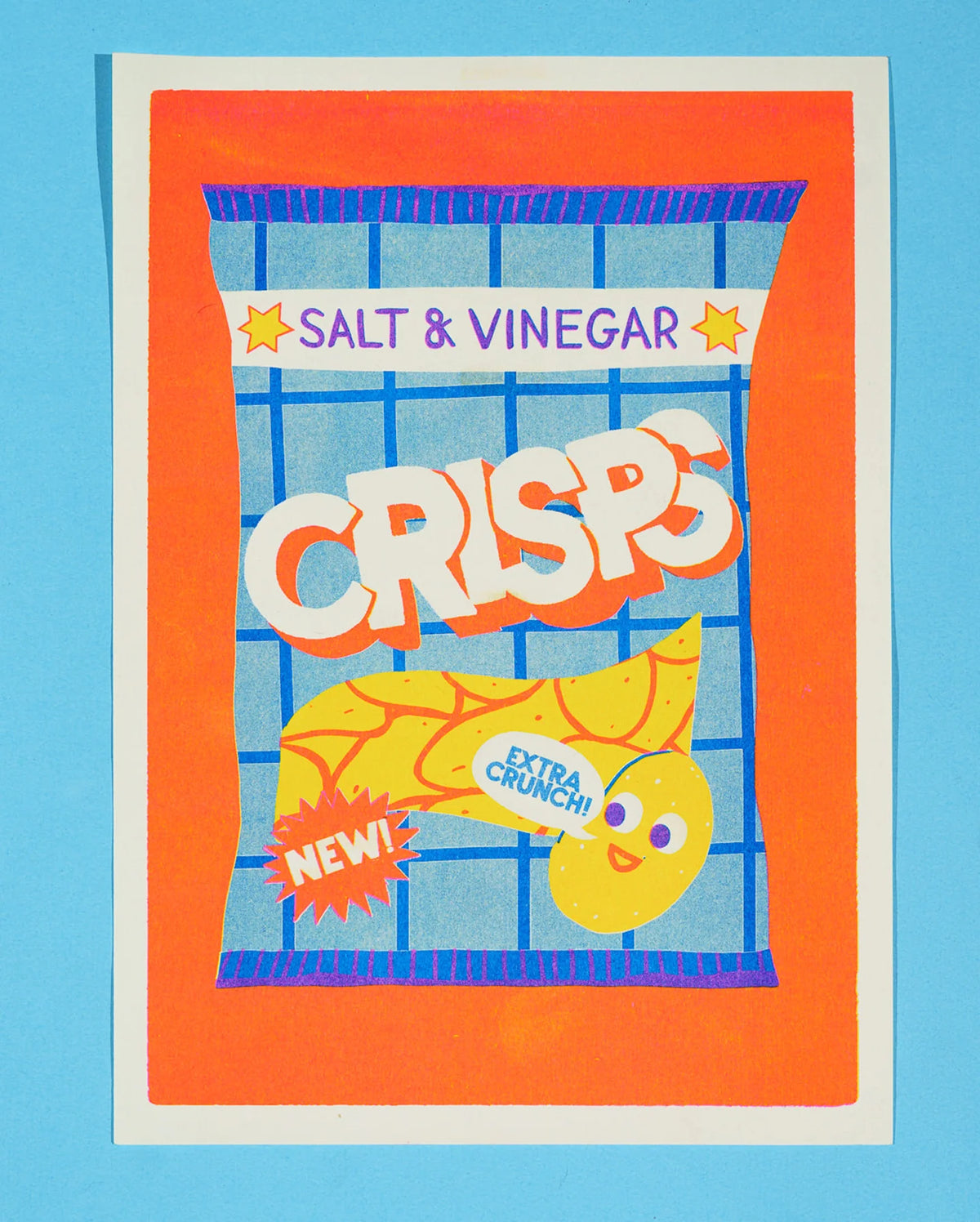 Crisps Risograph Print