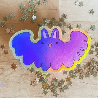 Holographic Bat Sticker