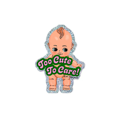 Too Cute Glitter Kewpie Sticker