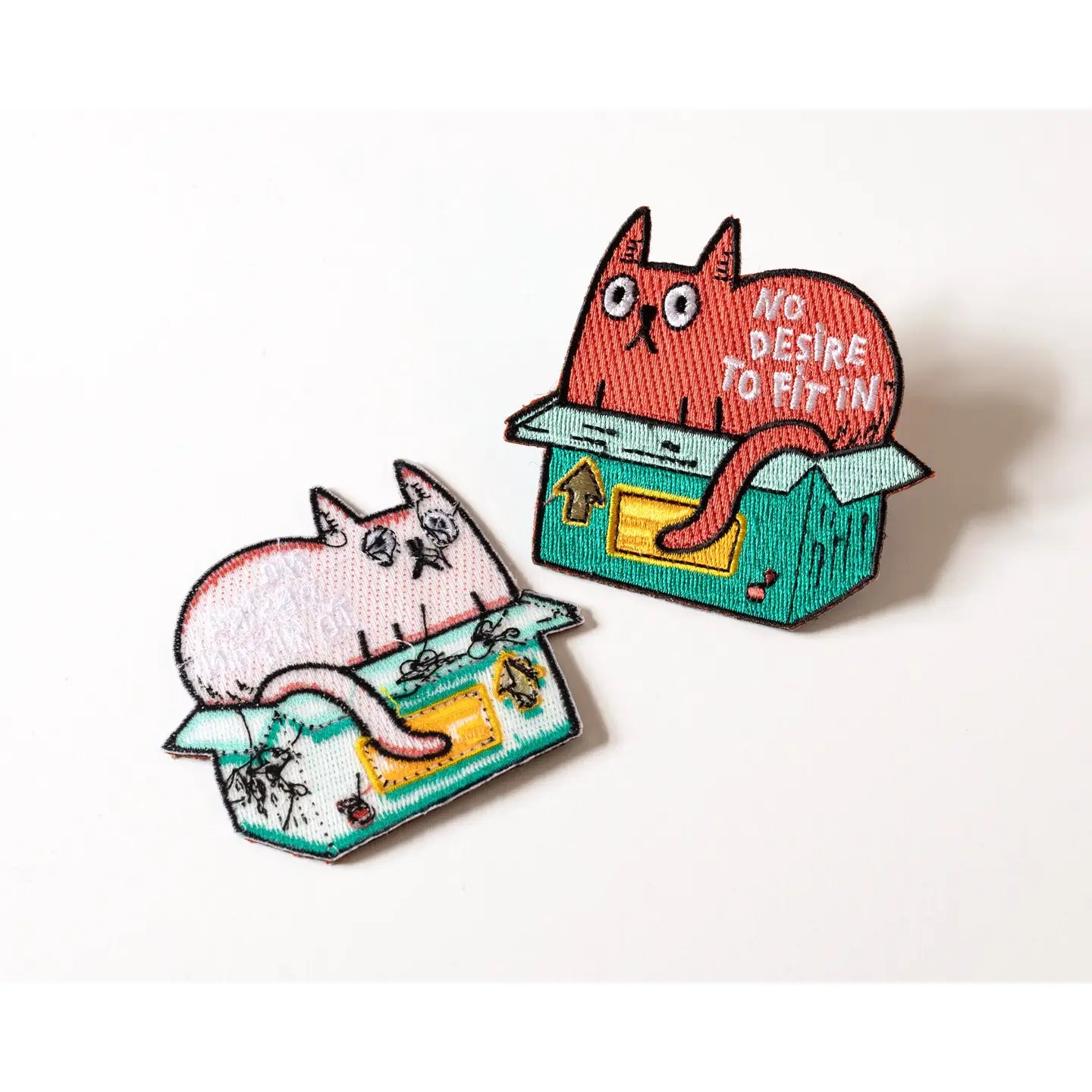 No Desire To Fit in Cat Iron-On Patch