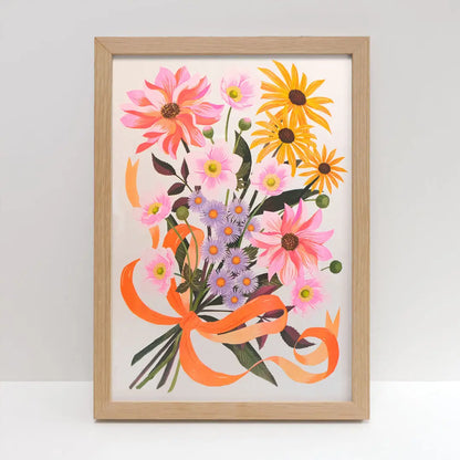 Autumn Bouquet - A3 Risograph Print