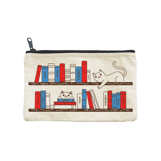 Bookshelf Cats Pouch