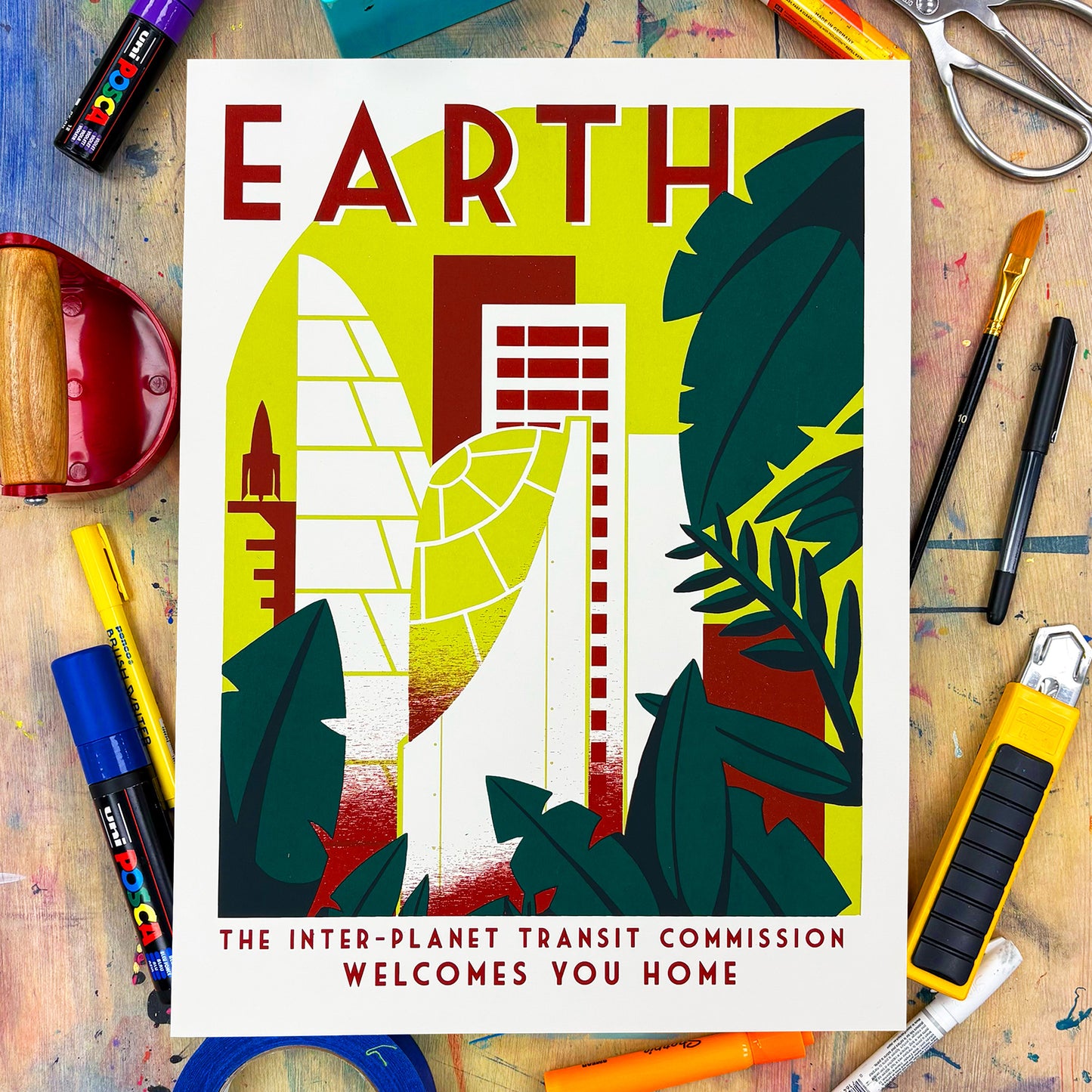 Earth Screen Print