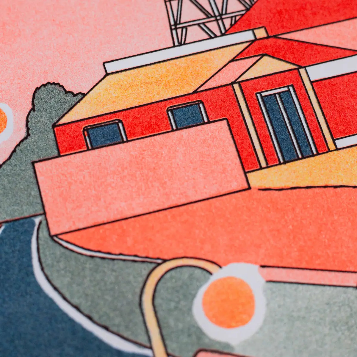 Nowhere in Australia by Marco Quadri Risograph A3 Print