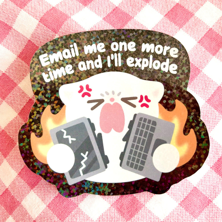 Email Me and I'll Explode - Vinyl Sticker