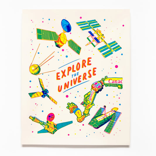 Explore the Universe Screen Printed Poster