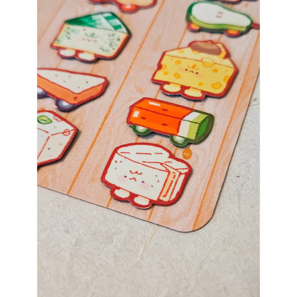 Glossy Cheese Charcuterie Magnetic Board