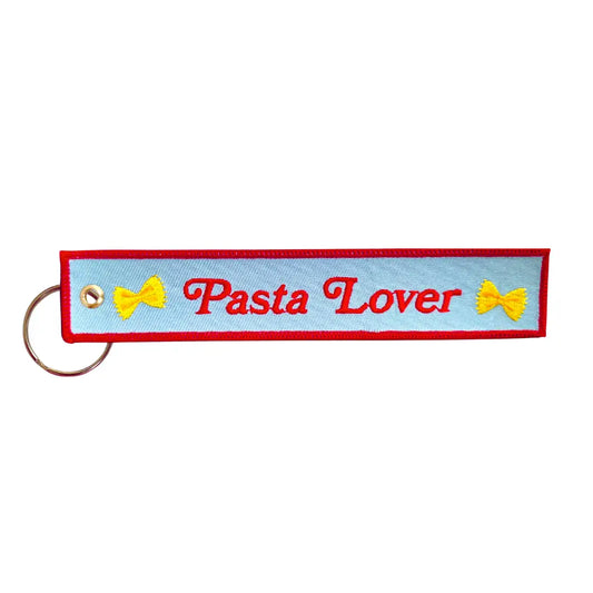 Pasta Lover Embroidered Keychain