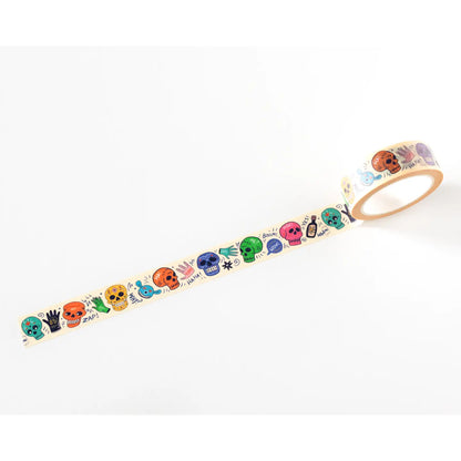 Colorful Skulls Washi Tape