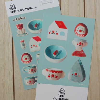 Red & Blue • Sticker Sheet
