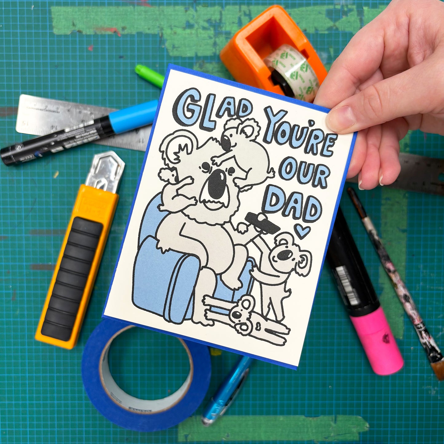Glad You're Our Dad - Father's Day Greeting Card